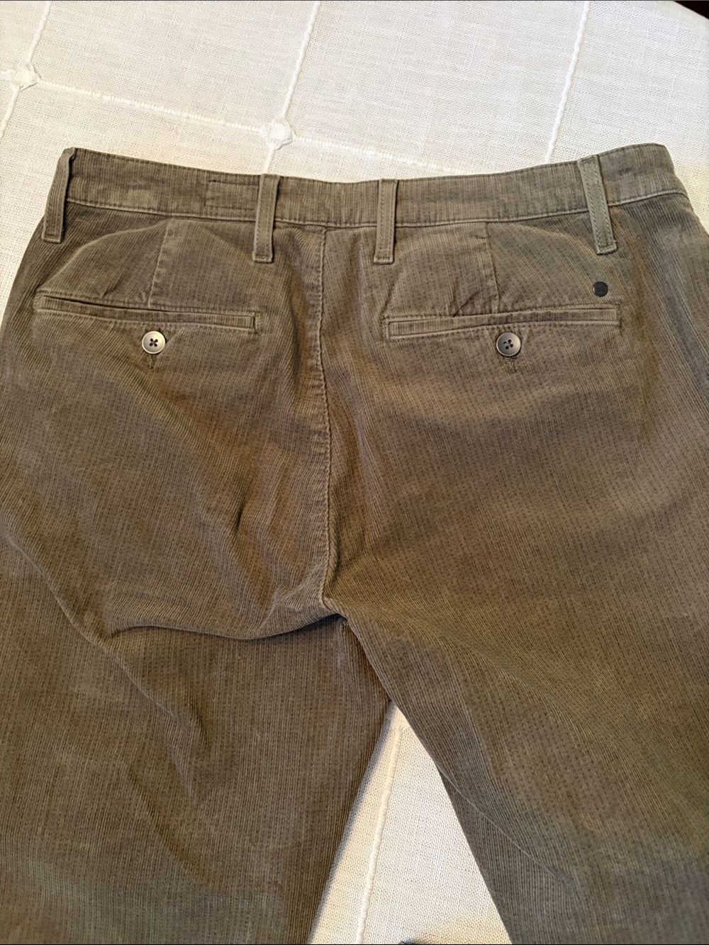 Ag Adriano Goldschmied Olive Corduroy Trousers - Picture 4 of 5